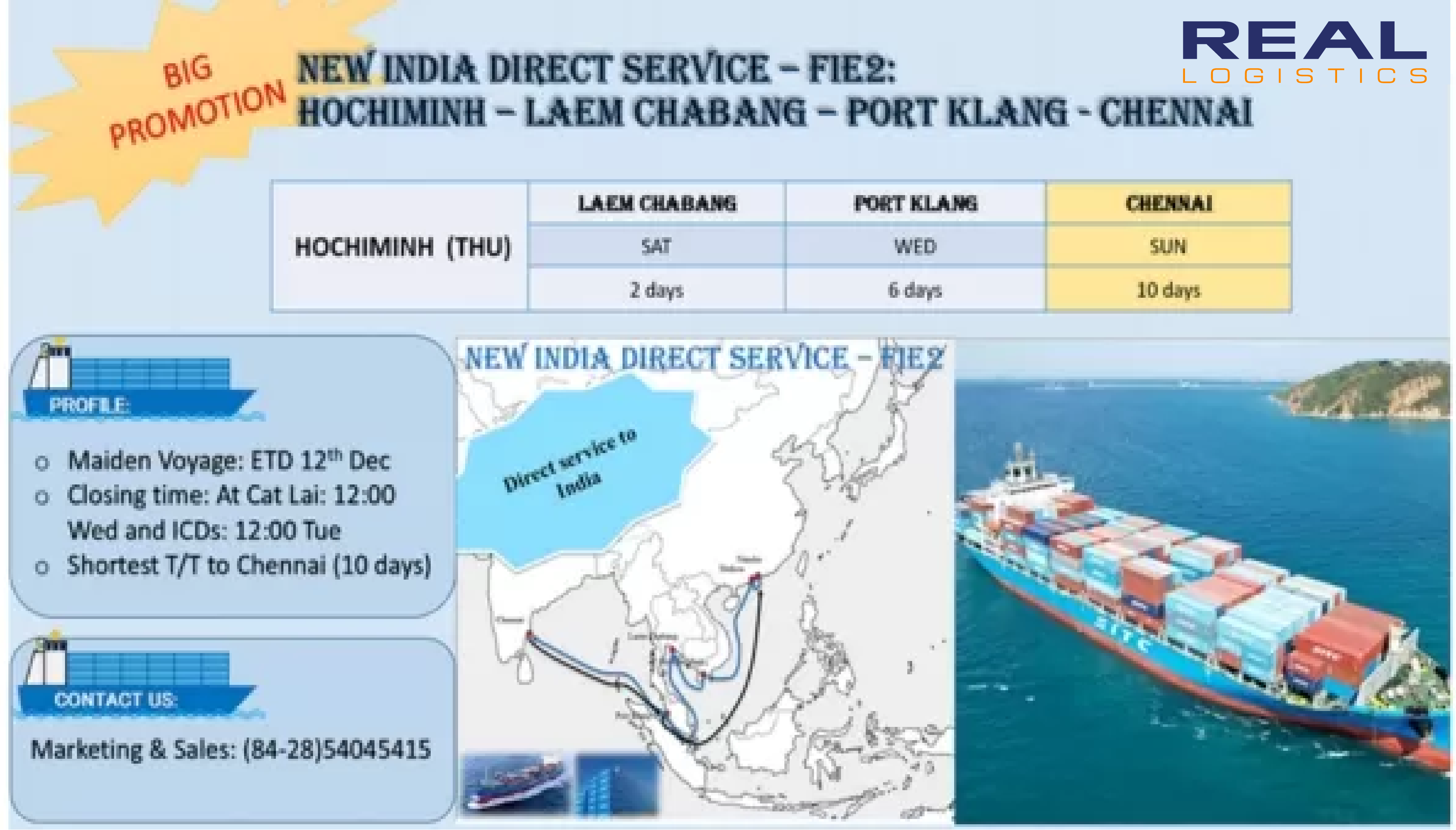 SITC Launches Direct Service Route from Ho Chi Minh to Chennai, India