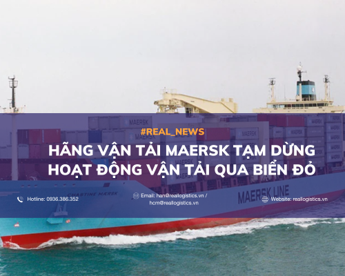 Hãng vận tải Maersk tạm dừng hoạt động vận tải qua Biển Đỏ