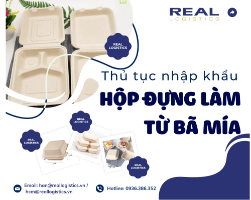 Dịch Vụ Nhập Khẩu Hộp Đựng Làm Từ Bã Mía