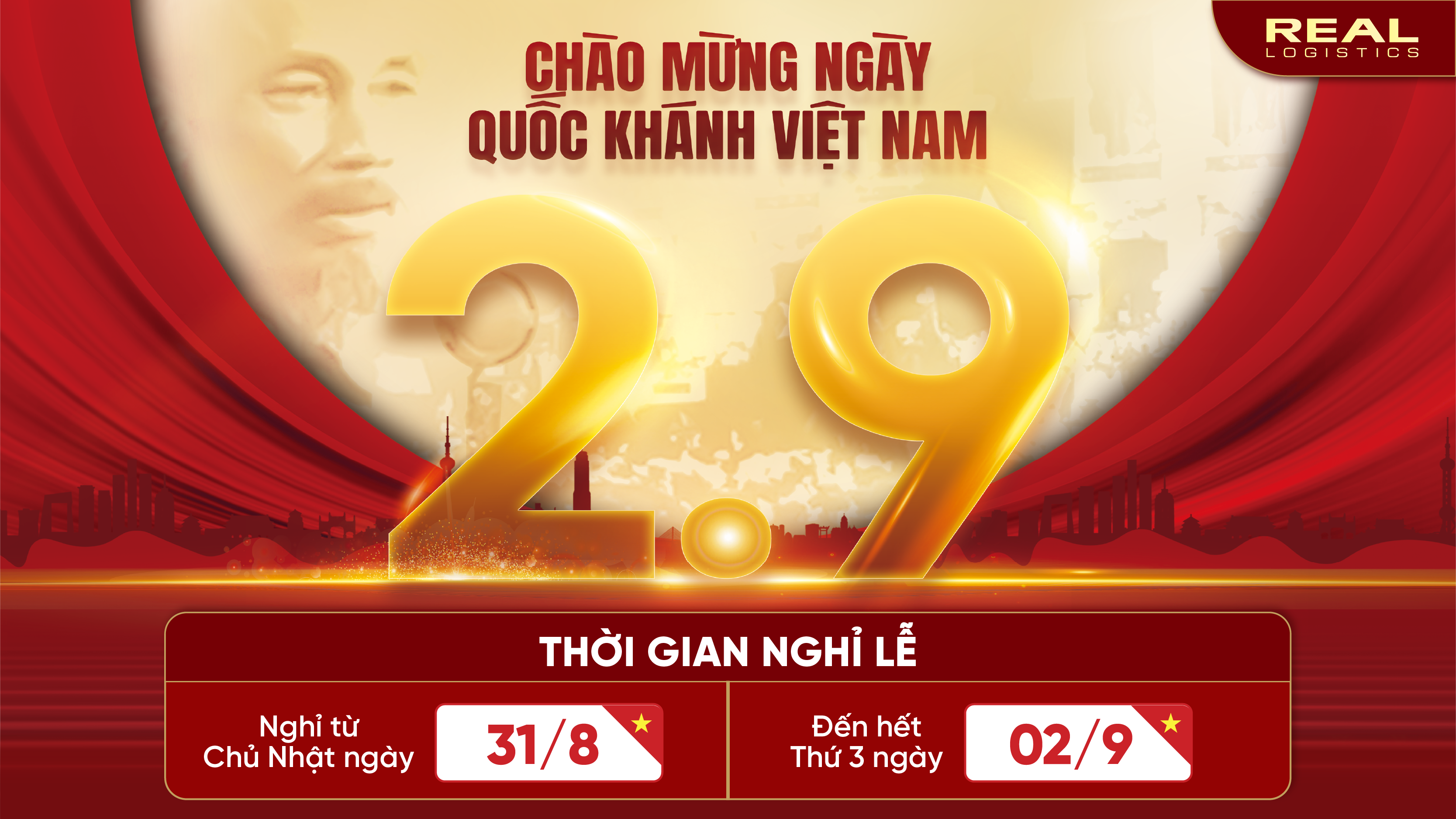 real logistics chuc mung le quoc khanh 292025 thong bao lich nghi lewebp